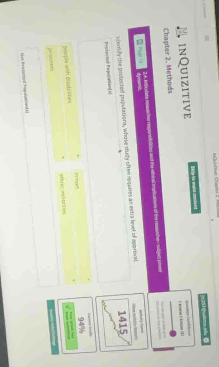 inquizitive chapter 2. methods 2.4 articulate researcher responsibiliti…