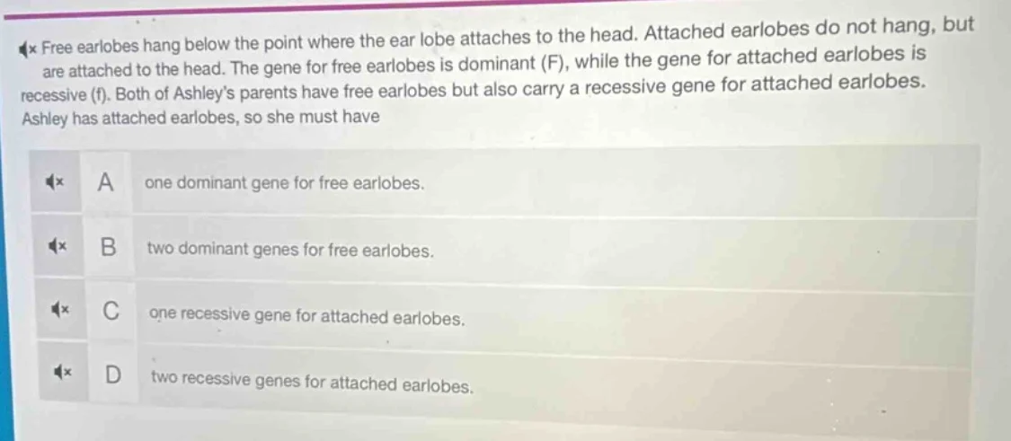 free earlobes hang below the point where the ear lobe attaches to the h…
