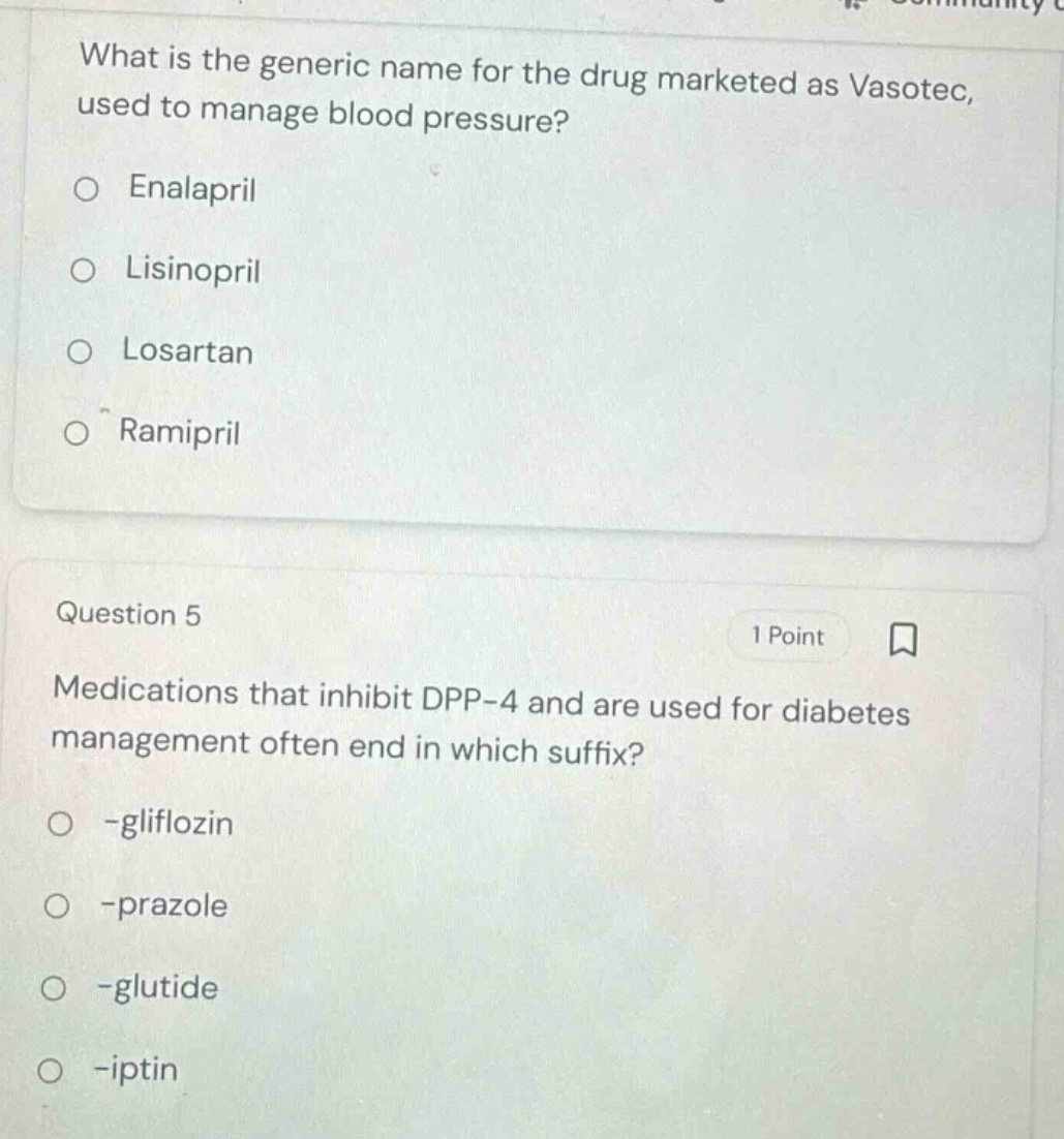 what is the generic name for the drug marketed as vasotec, used to mana…