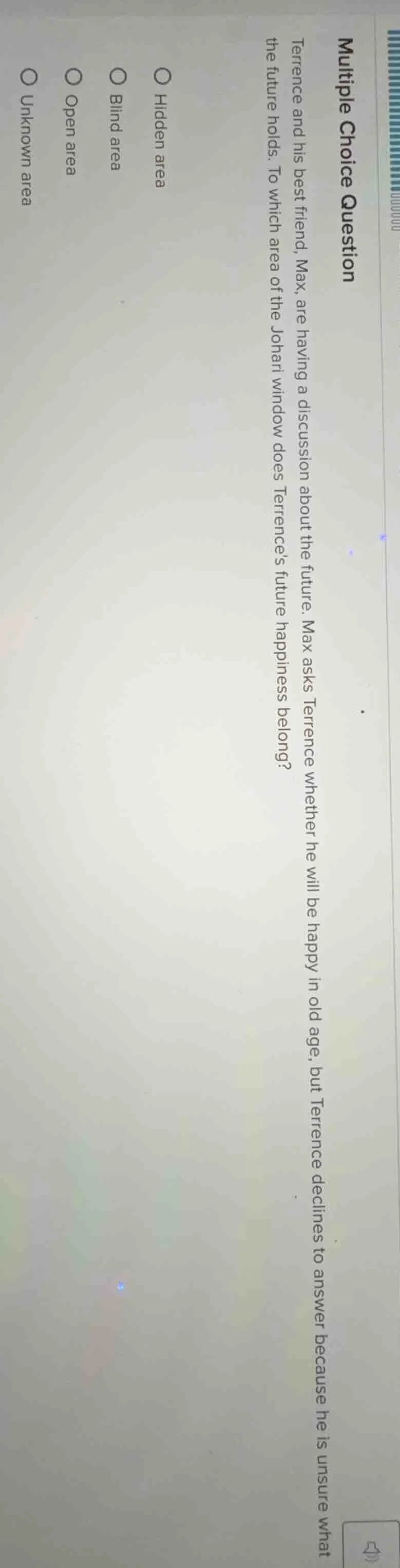 multiple choice question terrence and his best friend, max, are having …