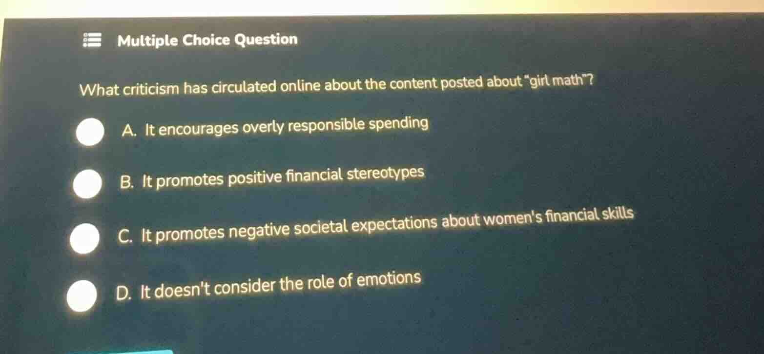 multiple choice question what criticism has circulated online about the…