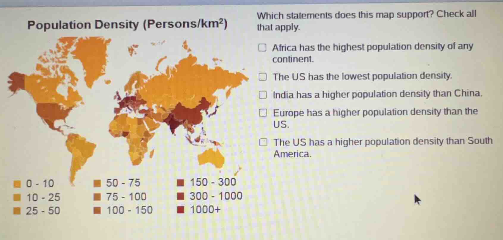 population density (persons/km²)which statements does this map support?…