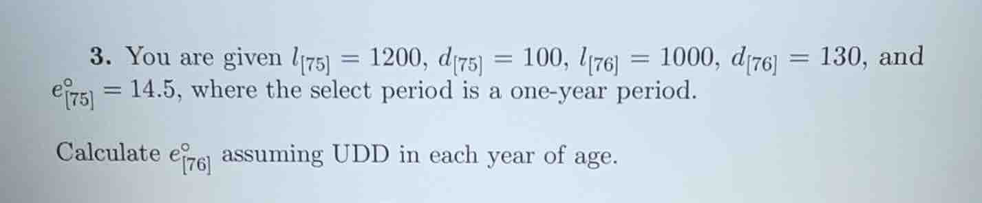 3. you are given $l_{75} = 1200$, $d_{75} = 100$, $l_{76} = 1000$, $d_{…
