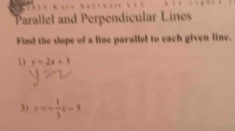 parallel and perpendicular lines find the slope of a line parallel to e…