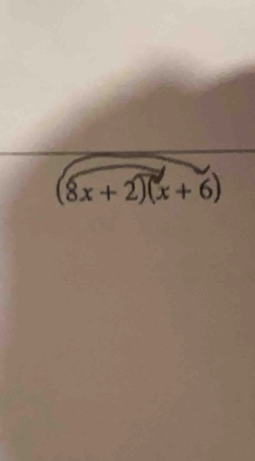 $(8x + 2)(x + 6)$