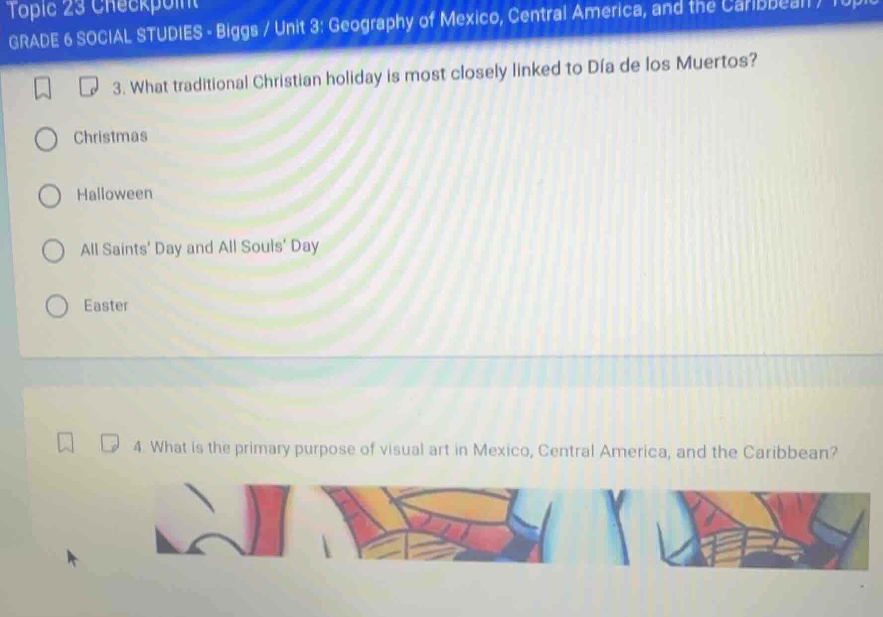 topic 23 checkpointgrade 6 social studies - biggs / unit 3: geography o…