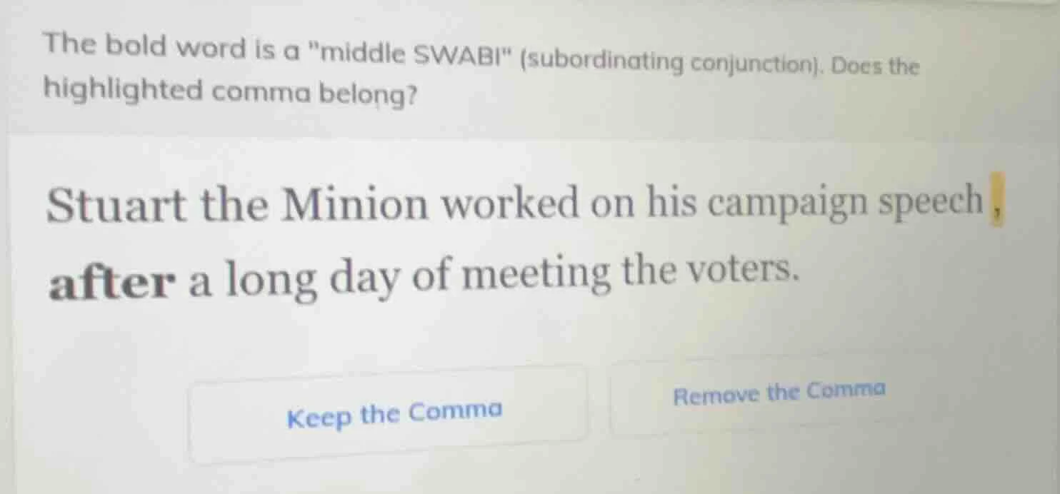 the bold word is a \middle swabi\ (subordinating conjunction). does the…