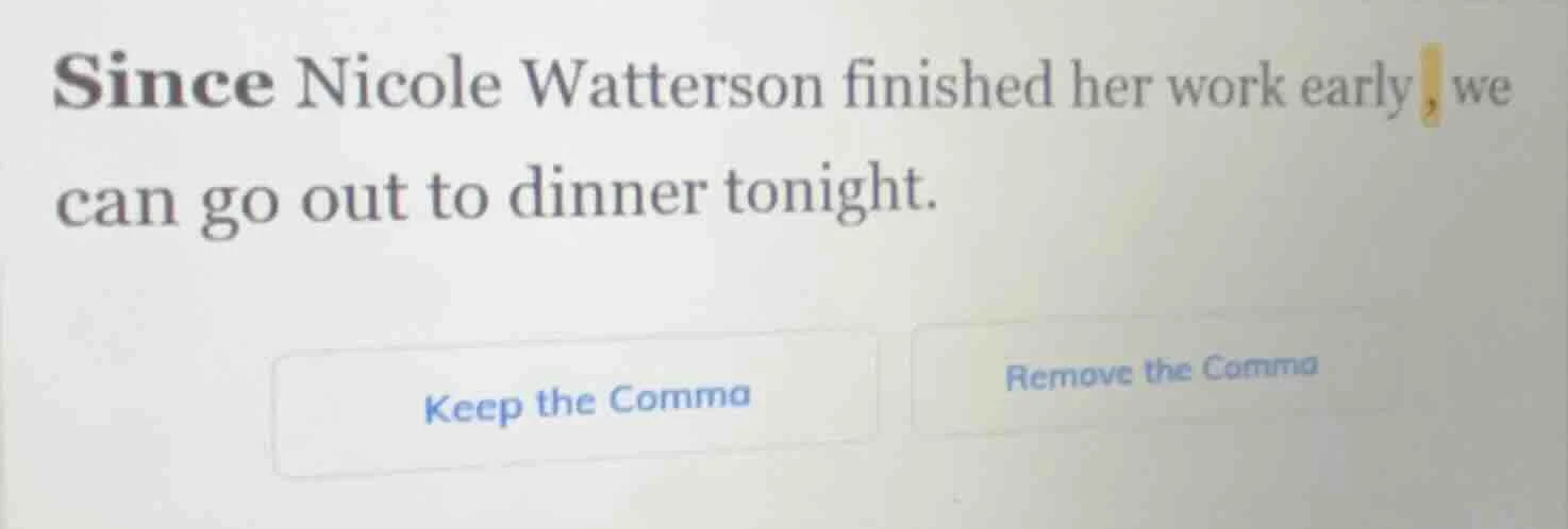 since nicole watterson finished her work early, we can go out to dinner…