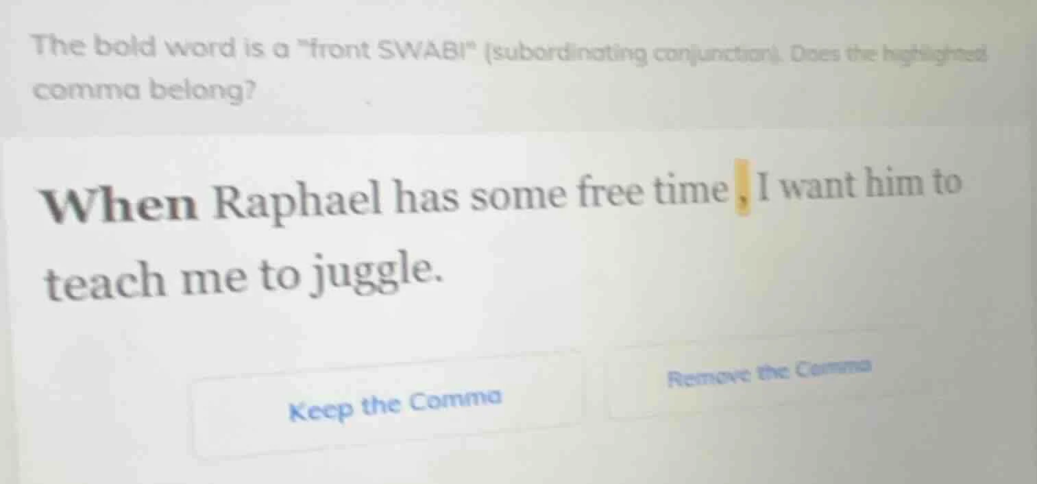 the bold word is a \front swabi\ (subordinating conjunction). does the …