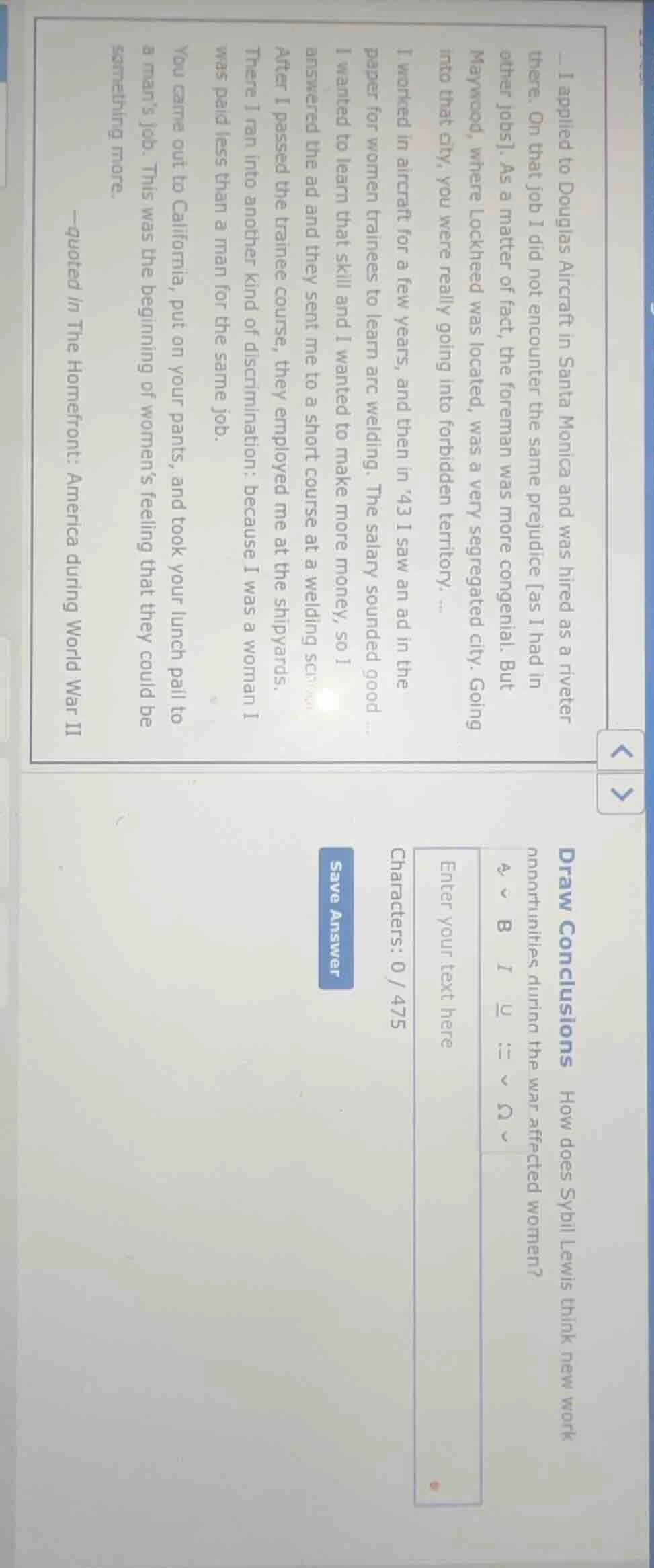 i applied to douglas aircraft in santa monica and was hired as a rivete…