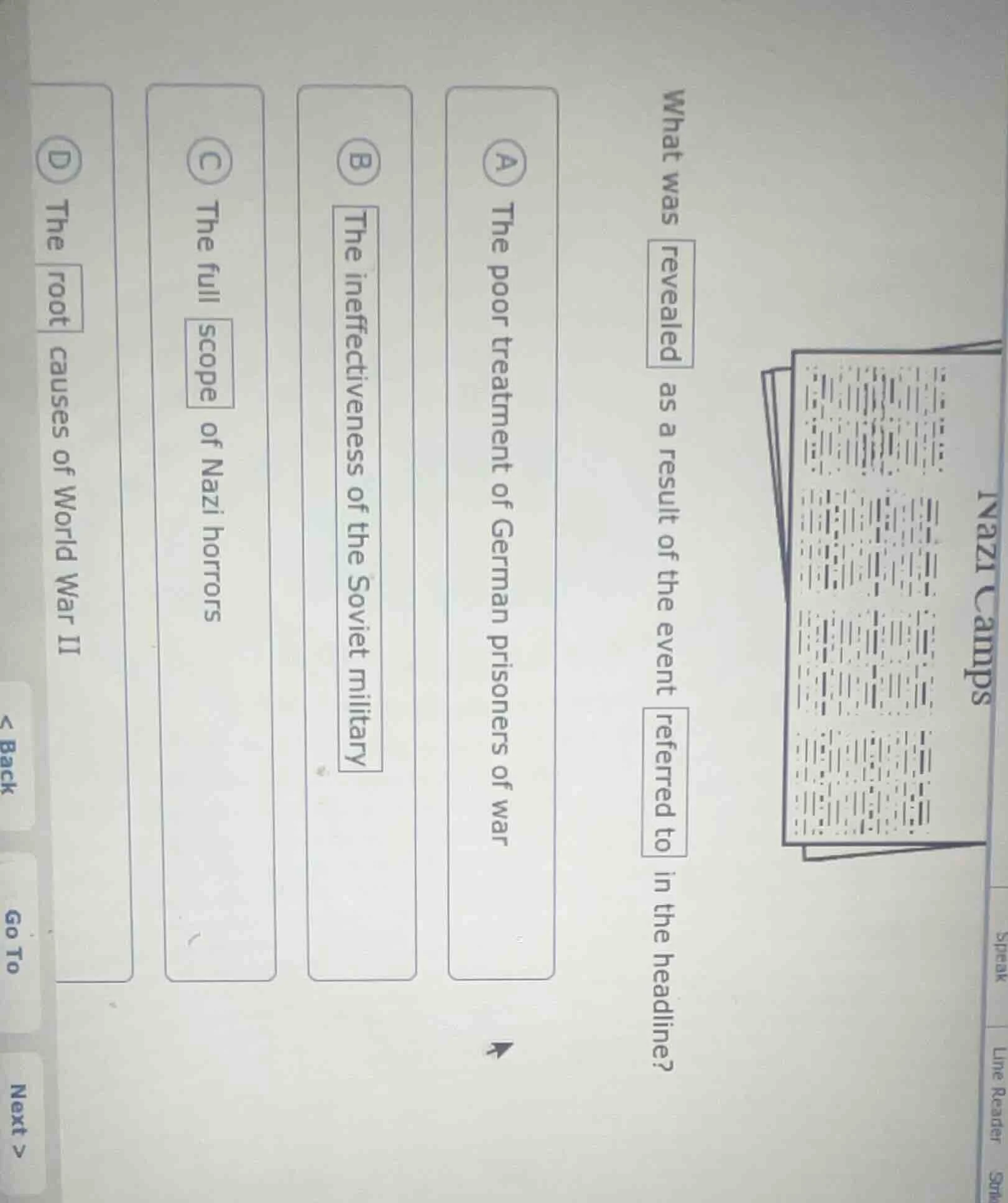 nazi camps what was revealed as a result of the event referred to in th…