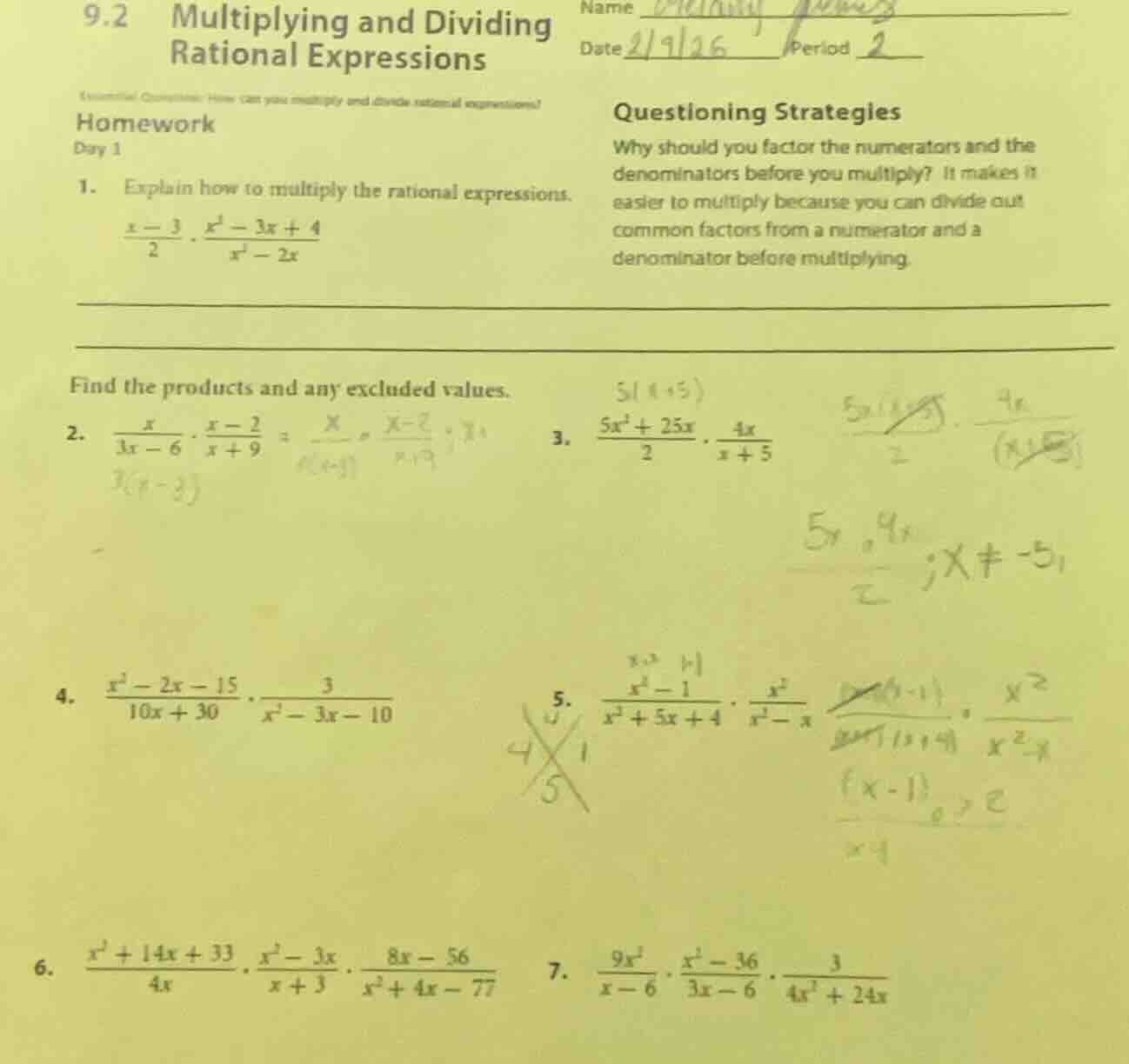 9.2 multiplying and dividing rational expressions name ____________ dat…