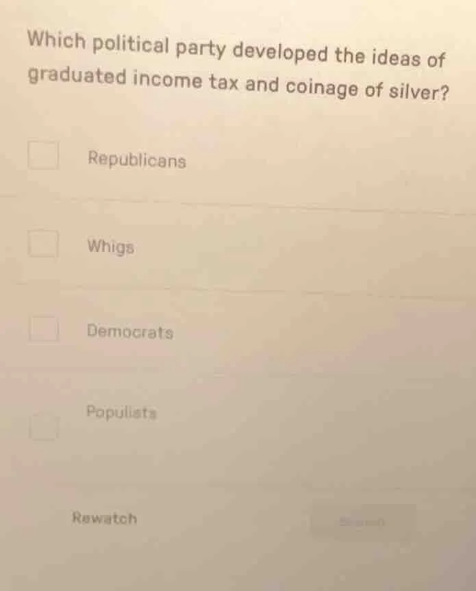 which political party developed the ideas of graduated income tax and c…