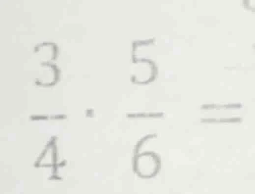 $\\frac{3}{4} \\cdot \\frac{5}{6} =$