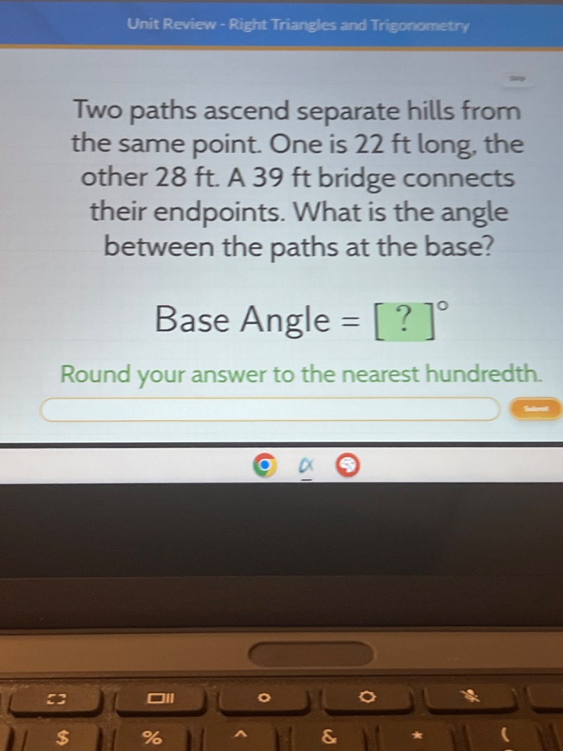 unit review - right triangles and trigonometry two paths ascend separat…