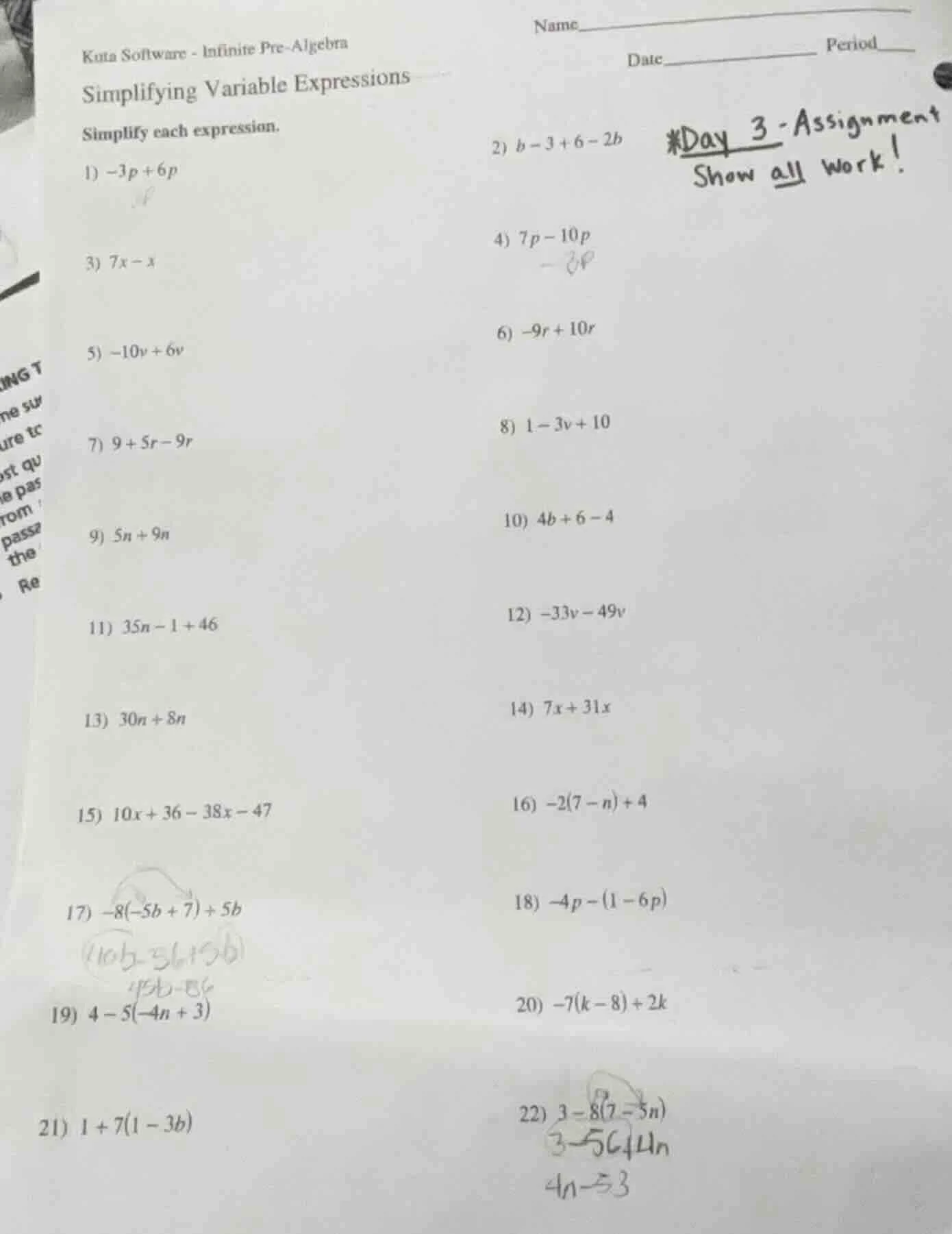 kuta software - infinite pre-algebra name date__________ period simplif…