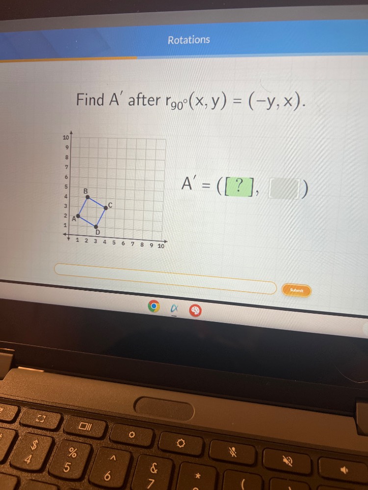 rotations find $a$ after $r_{90^{\\circ}}(x,y) = (-y,x)$. $a = (?, )$