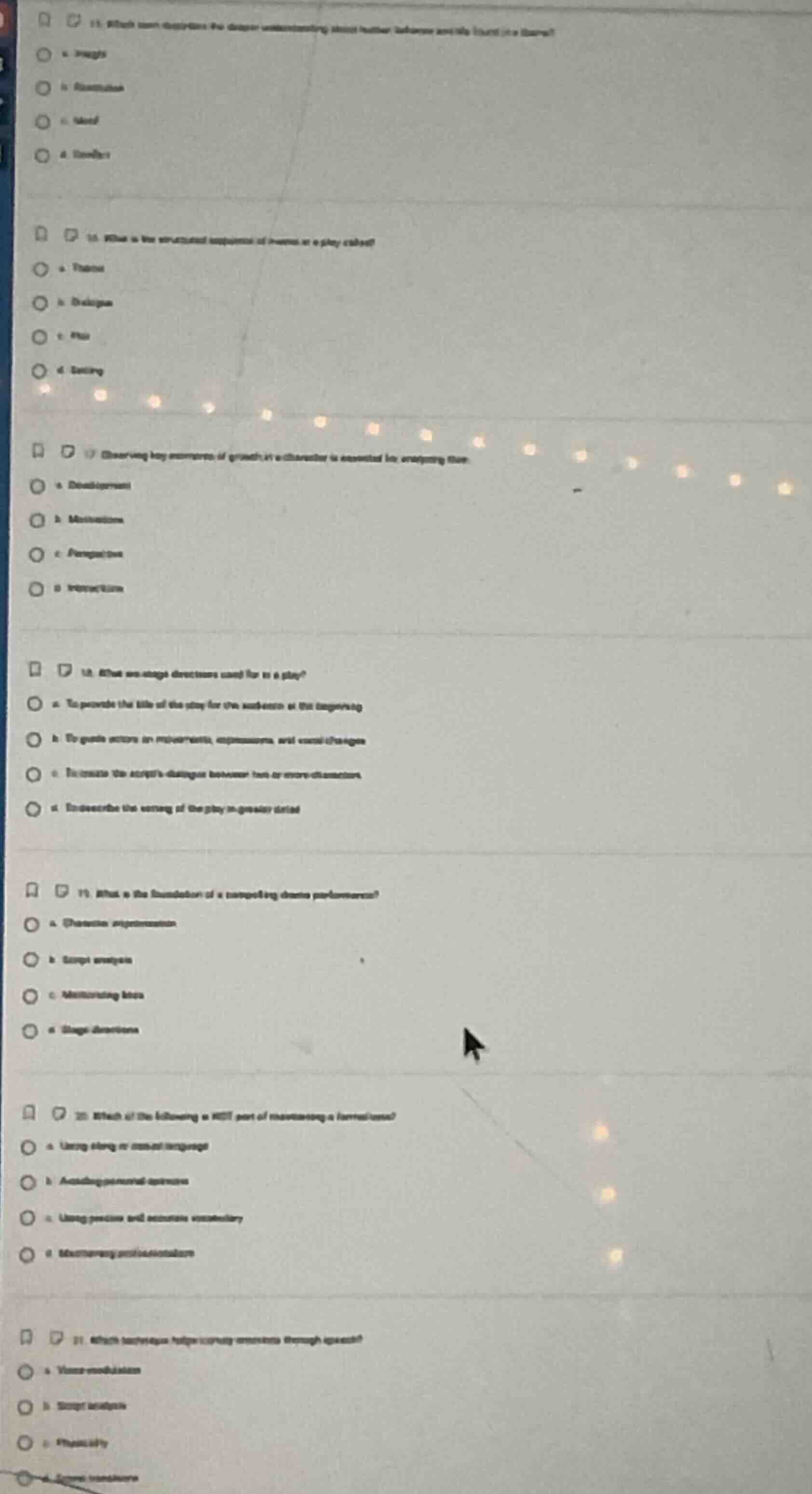 15. which term describes the deeper understanding about human behavior …