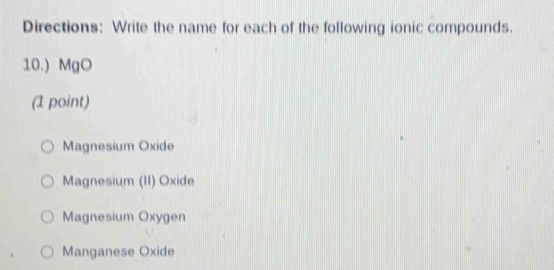 directions: write the name for each of the following ionic compounds. 1…