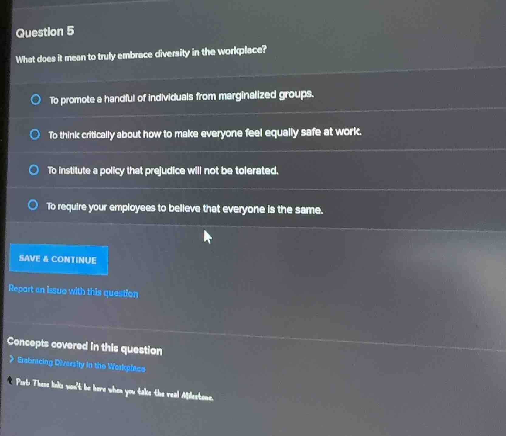 question 5 what does it mean to truly embrace diversity in the workplac…