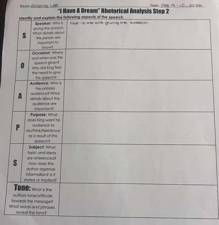 name: arianna lee date: feb 9-10, 2026 \i have a dream\ rhetorical anal…