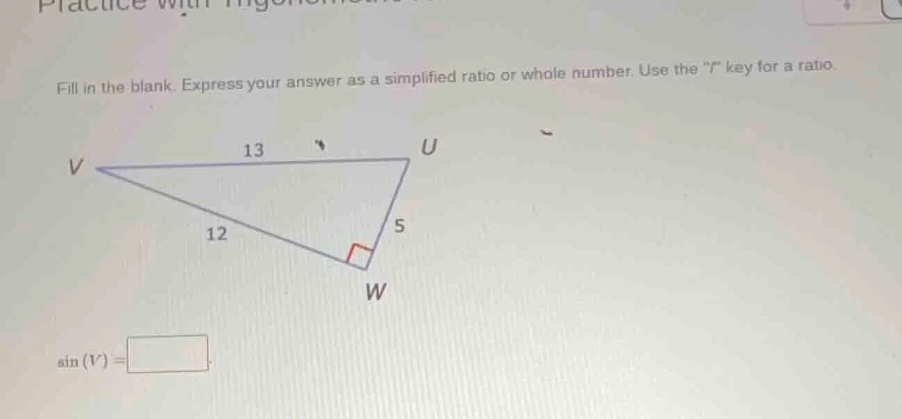fill in the blank. express your answer as a simplified ratio or whole n…