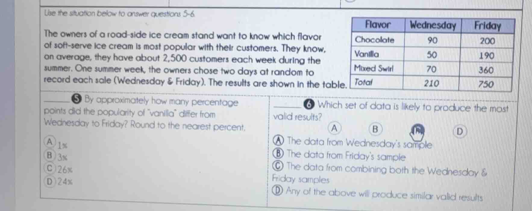use the situation below to answer questions 5-6 the owners of a road-si…