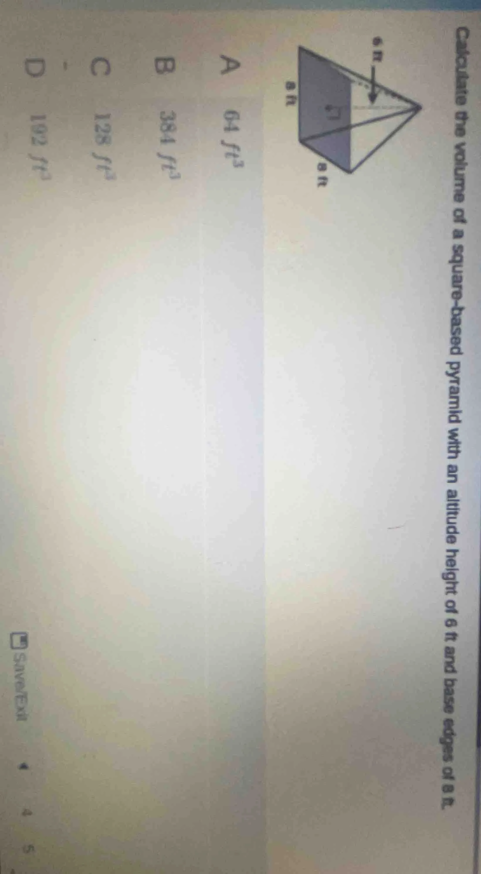 calculate the volume of a square-based pyramid with an altitude height …