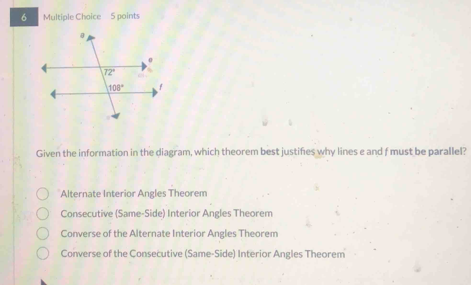 6 multiple choice 5 points given the information in the diagram, which …