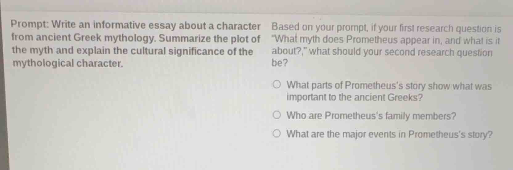 prompt: write an informative essay about a character from ancient greek…