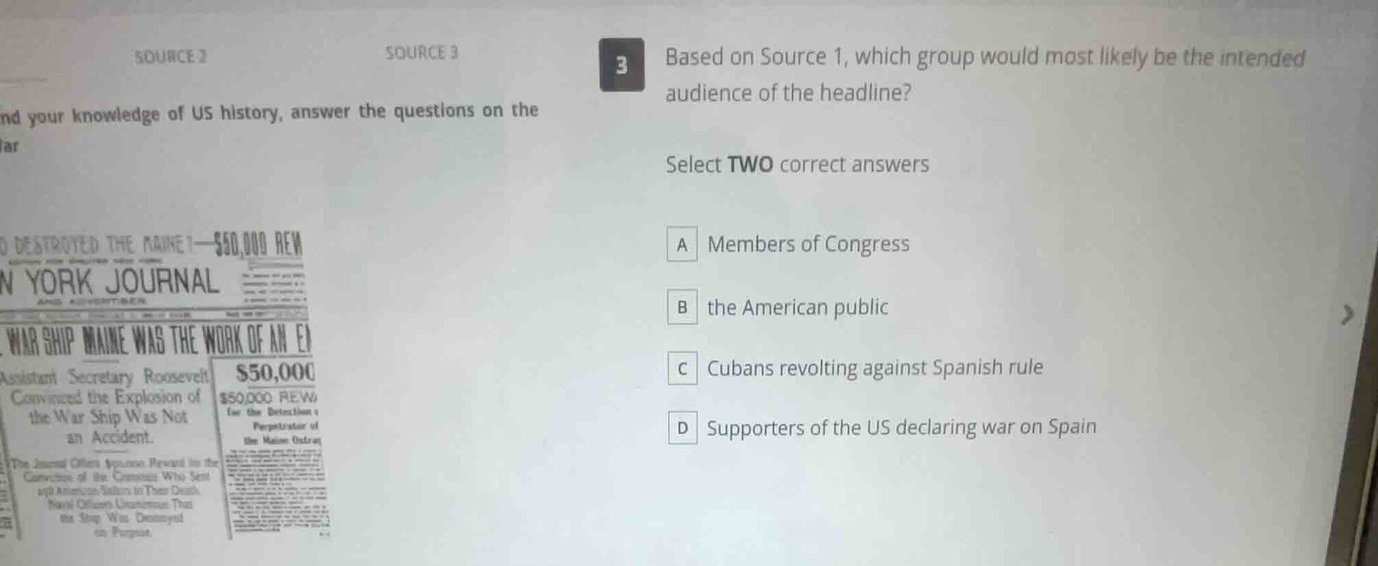 source 2 source 3 nd your knowledge of us history, answer the questions…