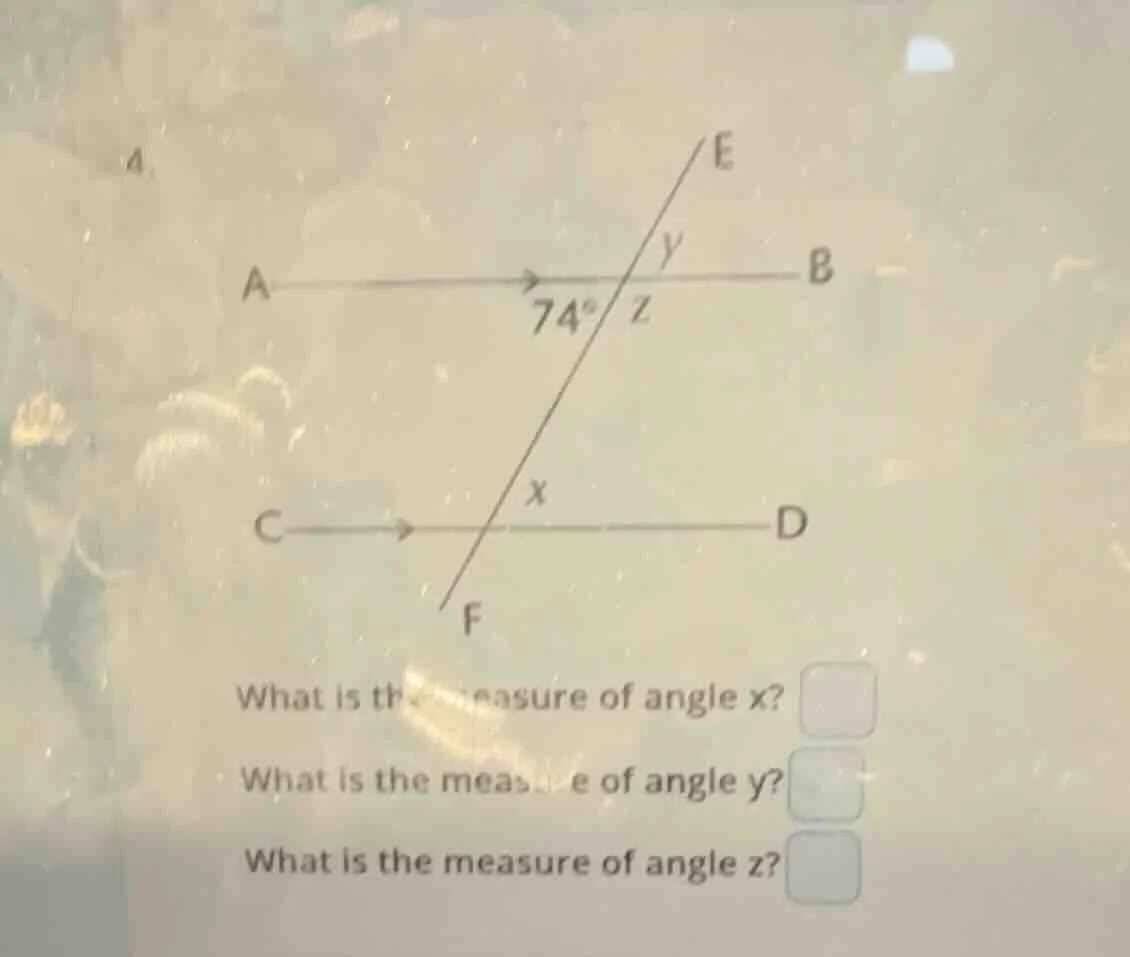 what is the measure of angle x? what is the measure of angle y? what is…