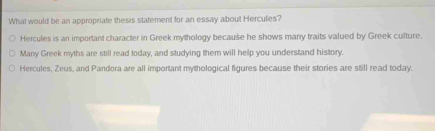 what would be an appropriate thesis statement for an essay about hercul…