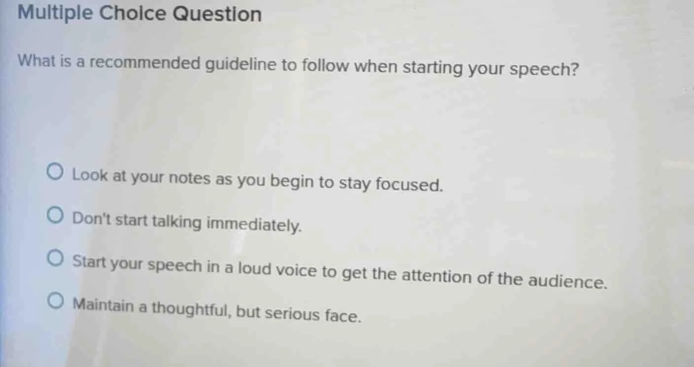 multiple choice question what is a recommended guideline to follow when…