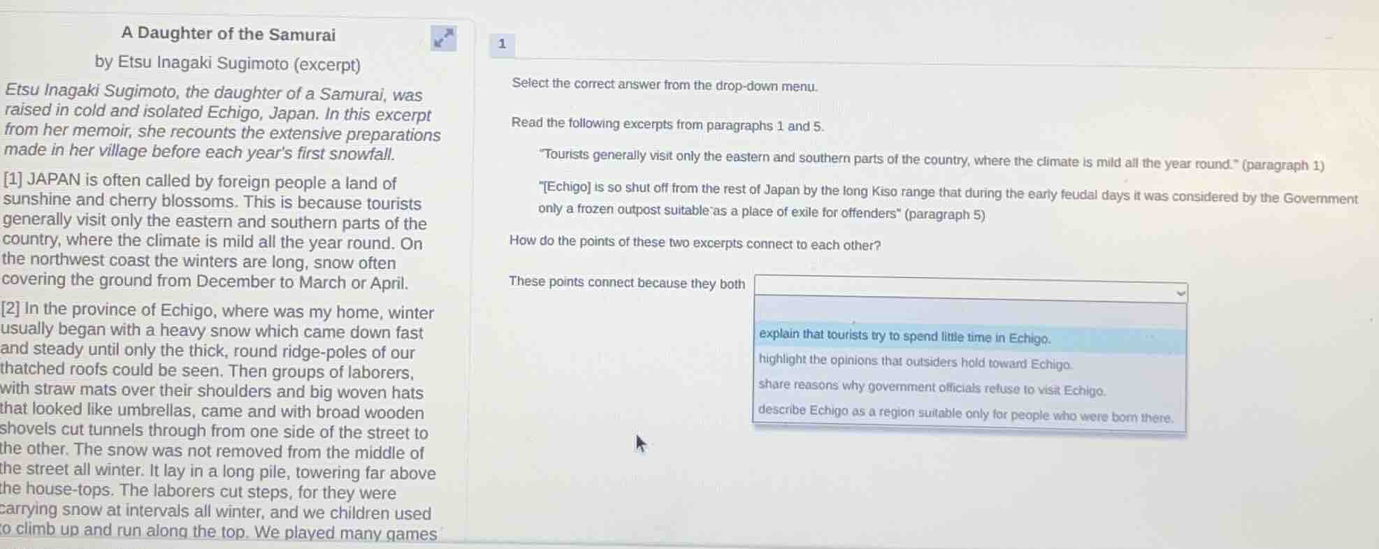 a daughter of the samurai by etsu inagaki sugimoto (excerpt) etsu inaga…