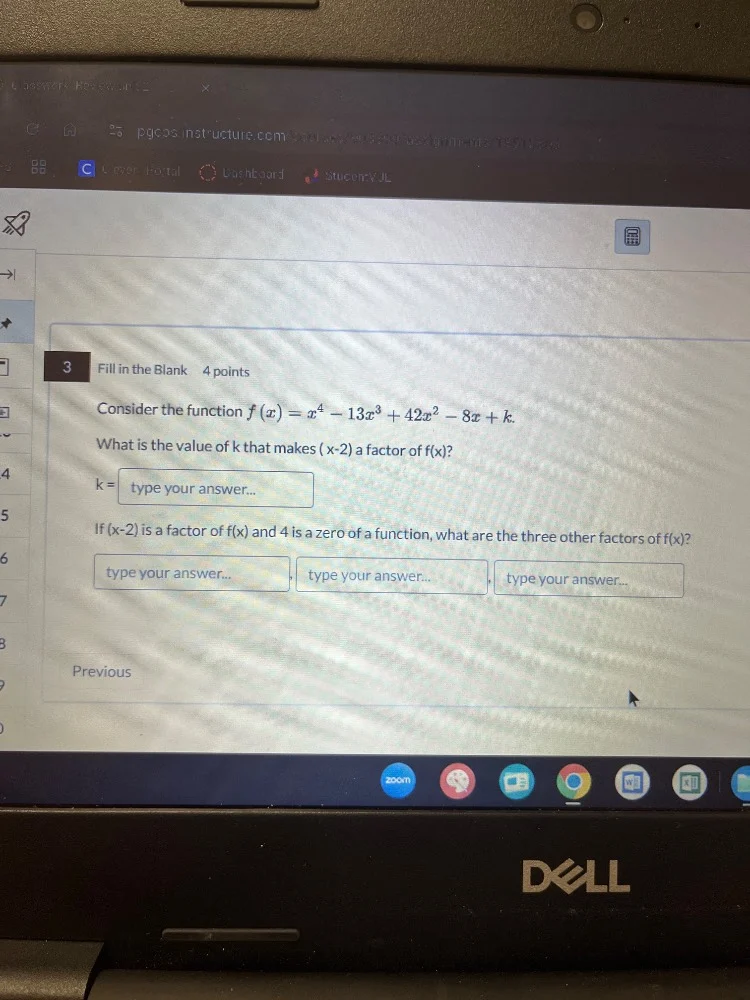 3 fill in the blank 4 points consider the function $f(x)=x^{4}-13x^{3}+…
