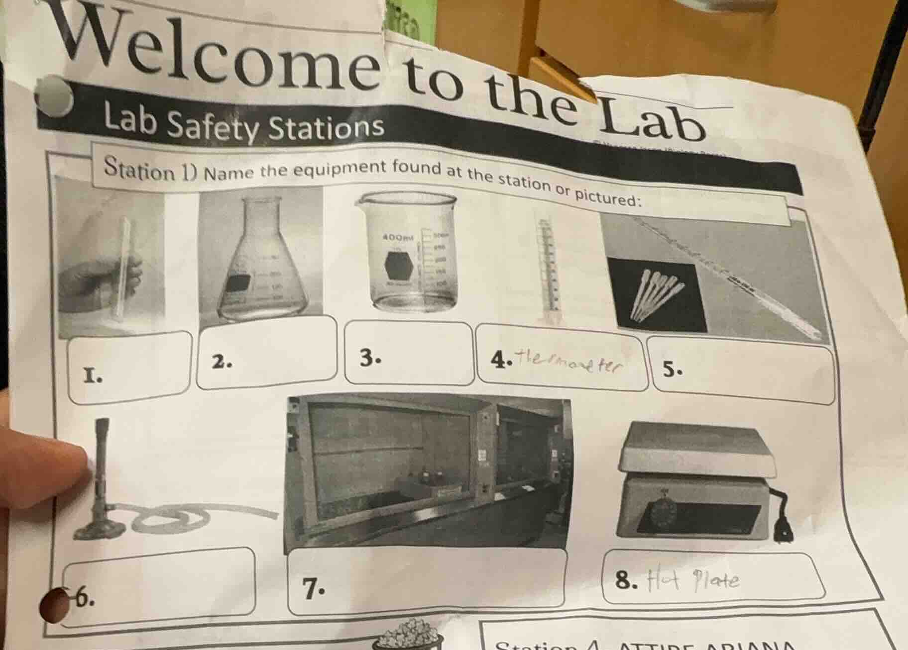 welcome to the lab lab safety stations station 1) name the equipment fo…