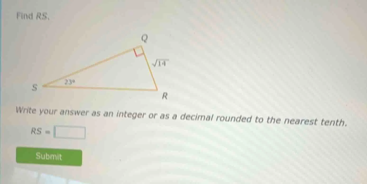 find rs. write your answer as an integer or as a decimal rounded to the…