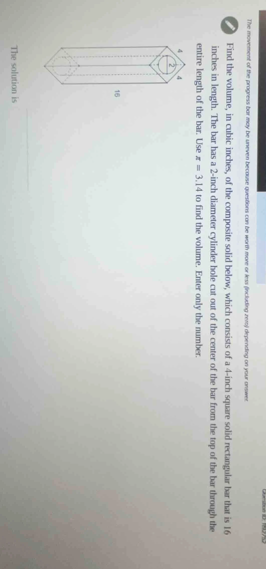 the movement of the progress bar may be uneven because questions can be…