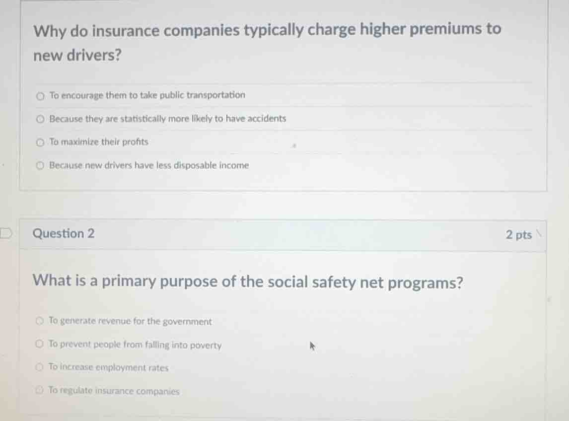 why do insurance companies typically charge higher premiums to new driv…