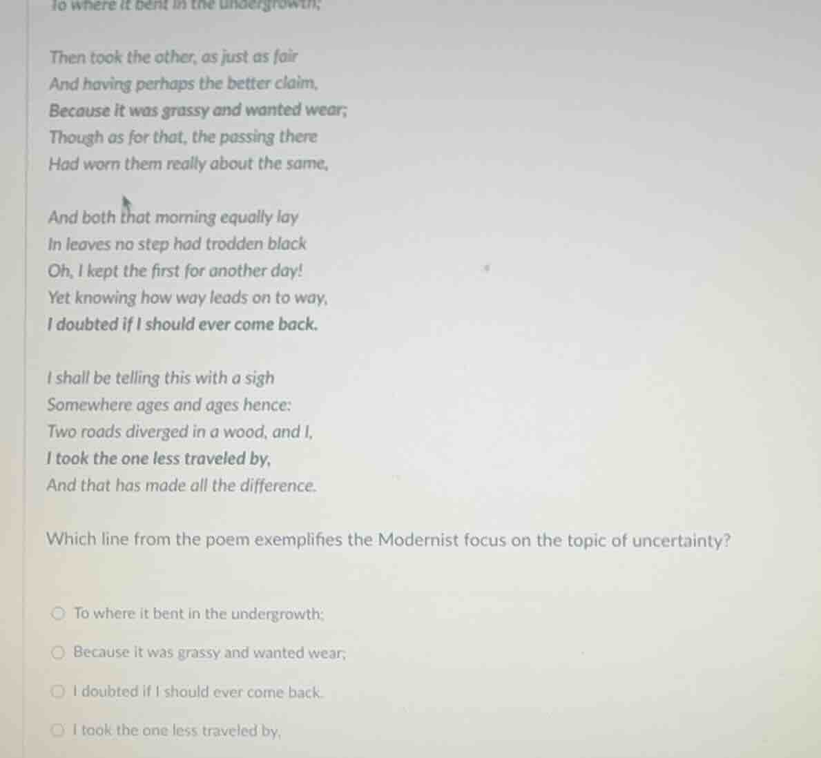 to where it bent in the undergrowth;then took the other, as just as fai…