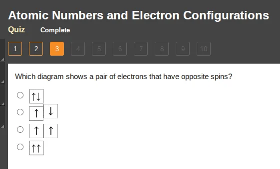 atomic numbers and electron configurations quiz complete 1 2 3 4 5 6 7 …