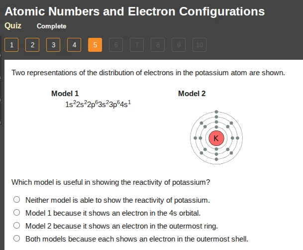 atomic numbers and electron configurations quiz complete 1 2 3 4 5 6 7 …
