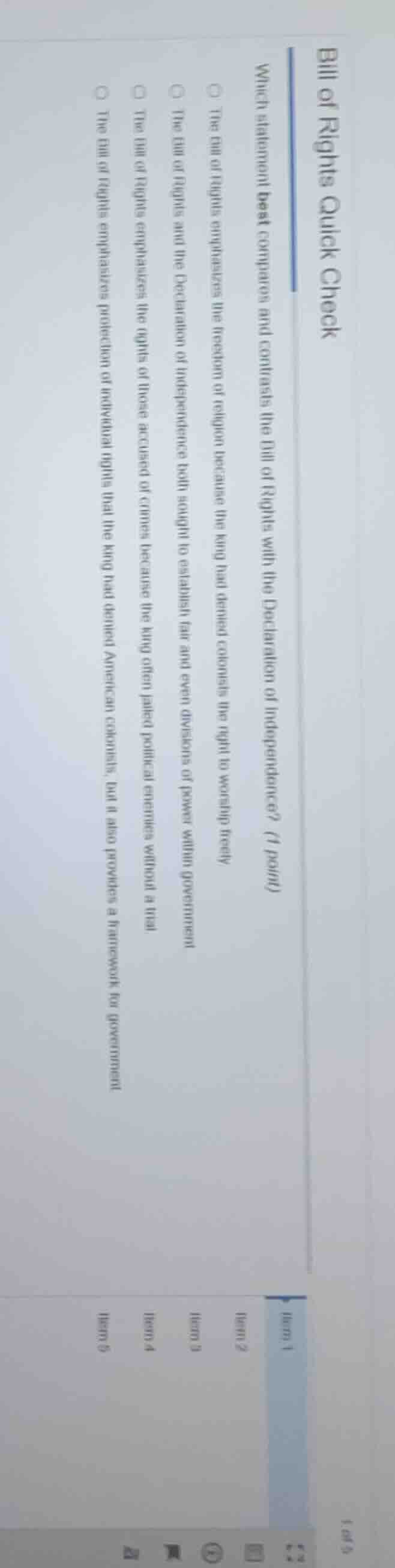 bill of rights quick check which statement best compares and contrasts …