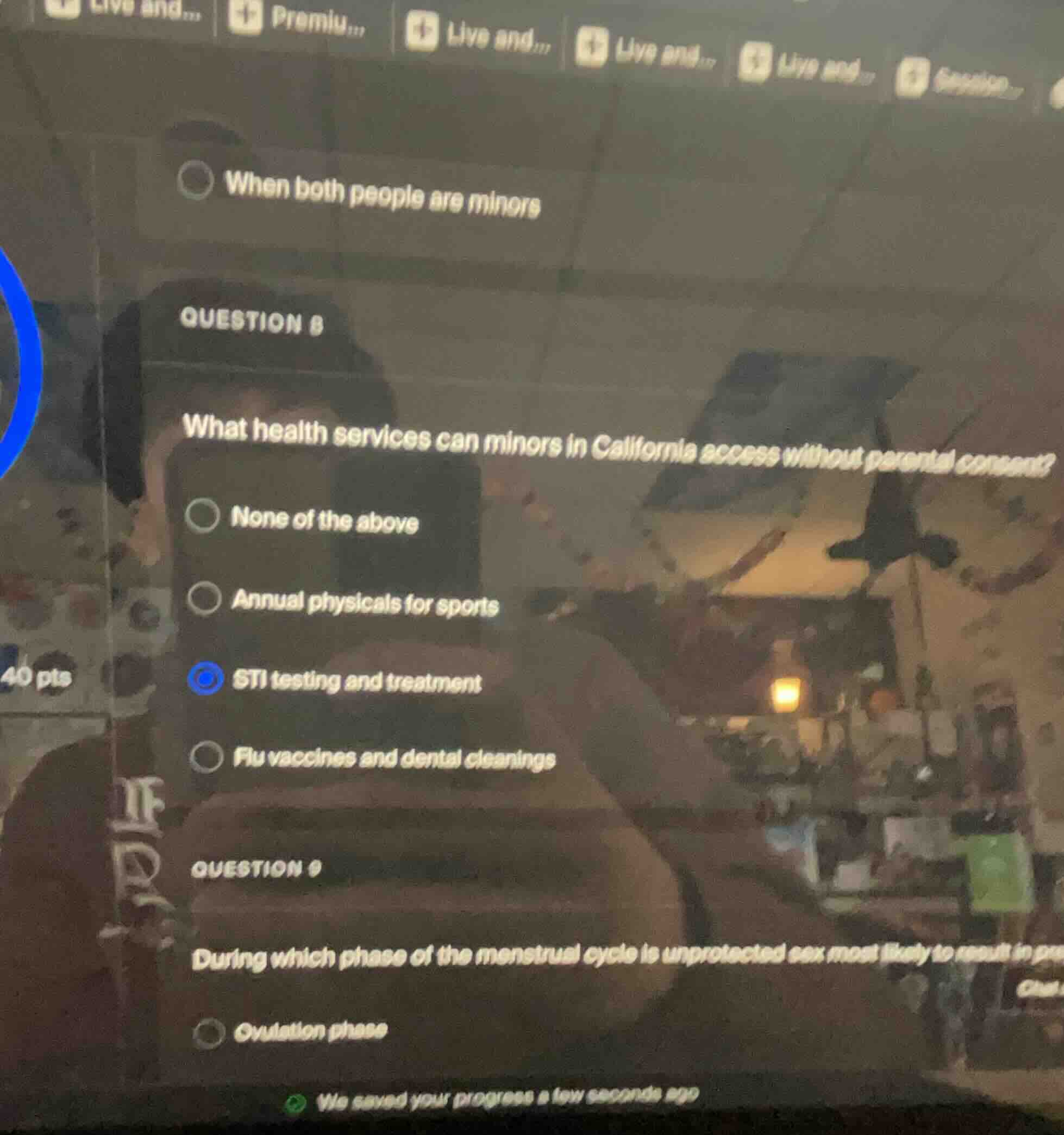 when both people are minors question 8 what health services can minors …