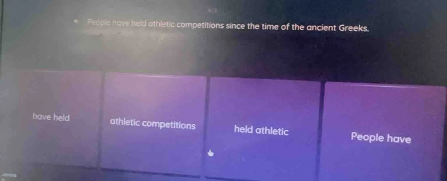 people have held athletic competitions since the time of the ancient gr…