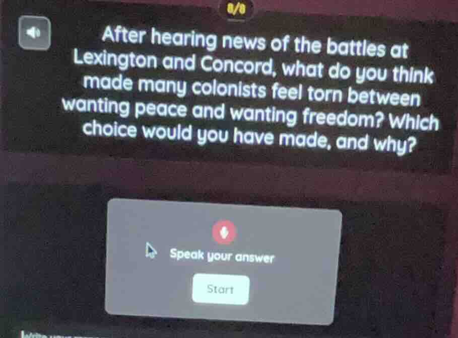 after hearing news of the battles at lexington and concord, what do you…