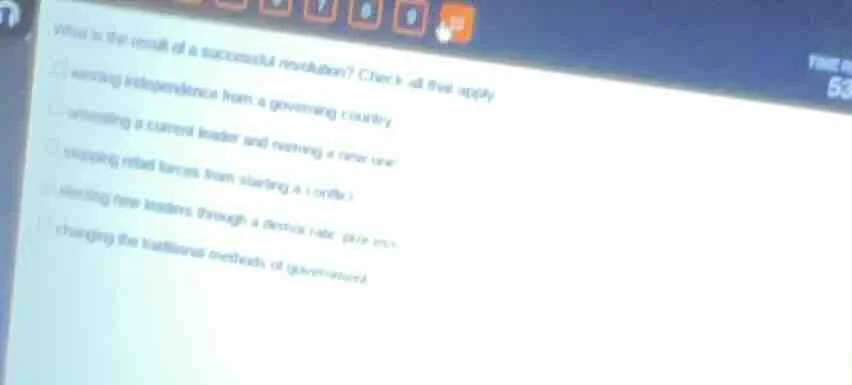 what is the result of a successful revolution? check all that apply win…