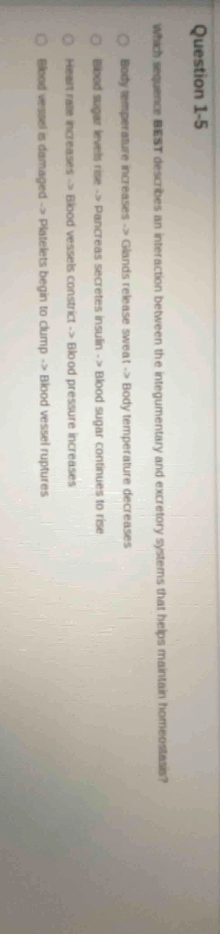 question 1-5 which sequence best describes an interaction between the i…