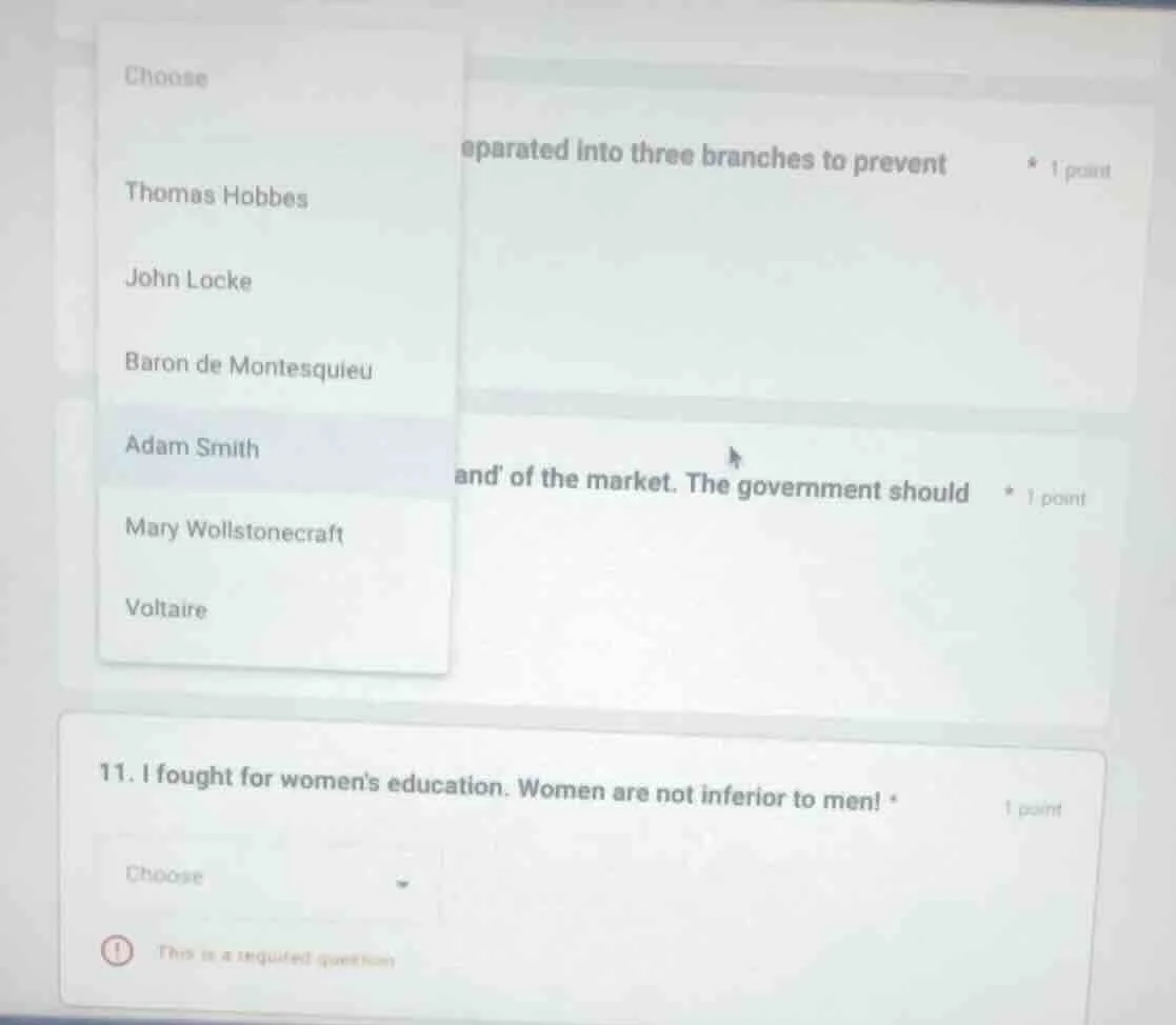 choose thomas hobbes john locke baron de montesquieu adam smith mary wo…